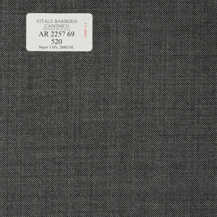 AR 2257 69 CANONICO - 100% Wool - Xám Trơn